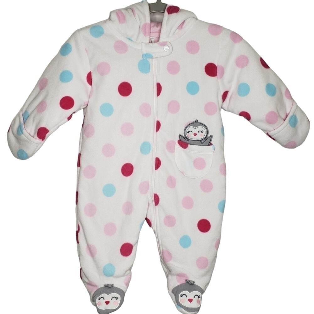 Just One You by Carter's Polka-dot Footed Onsie w/ Baby Chick in Pocket 6 Month